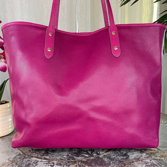 COACH CITY TOTE IN CROSSGRAIN LEATHER F35355 IM/CRANBERRY - Picture 2 of 12